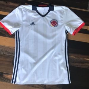 Size M Colombia National Team White Soccer Jersey